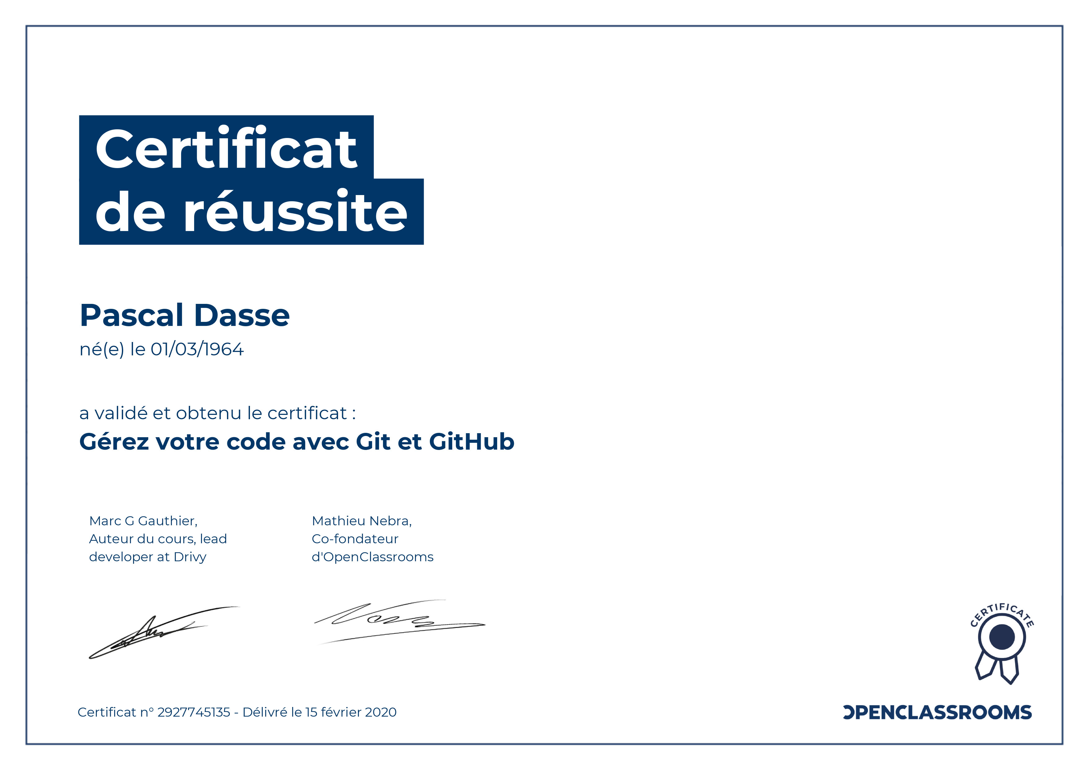 Certificat Git