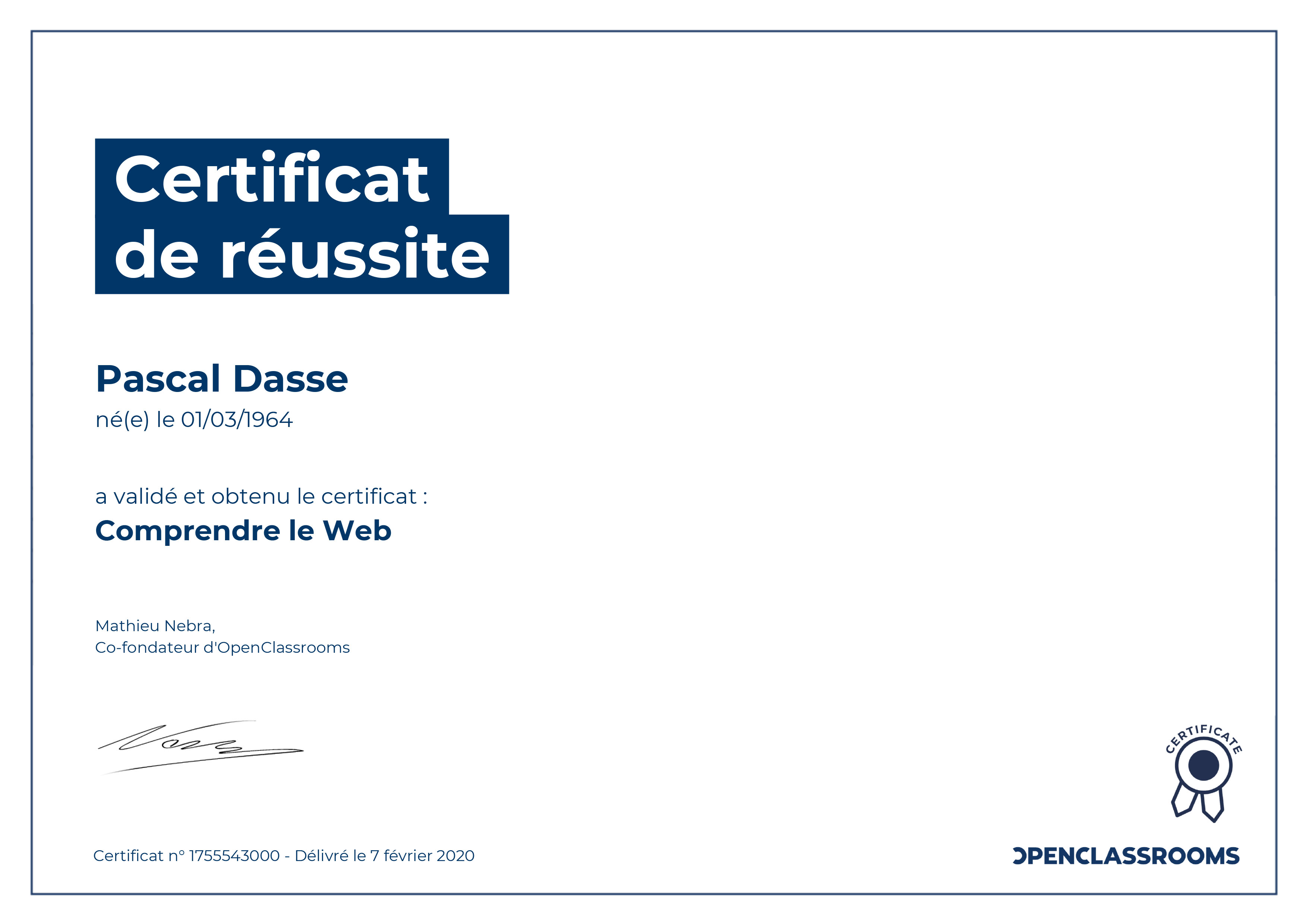 Certificat Web
